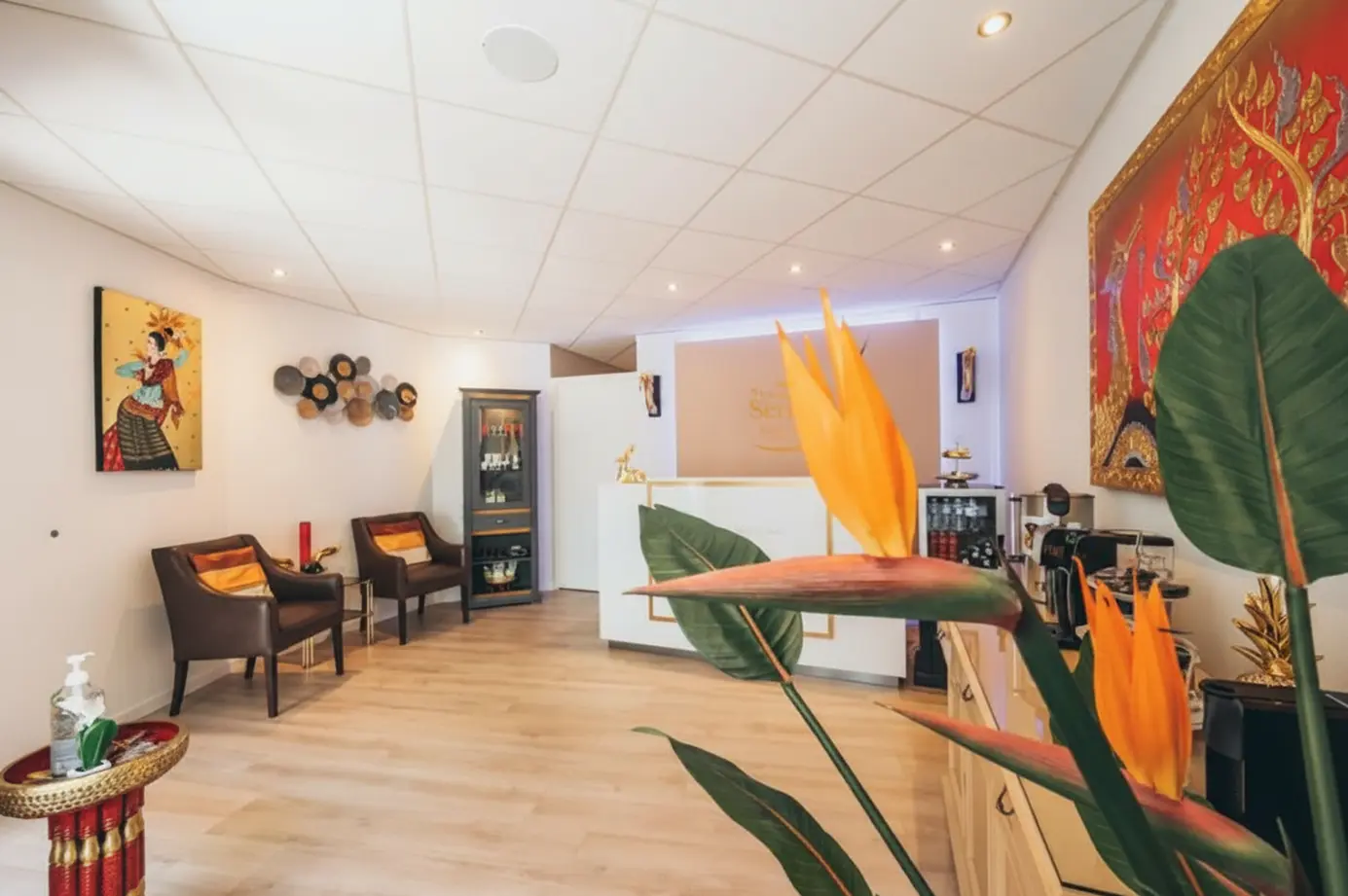 Calm treatment room at Serenity Thai Therapy